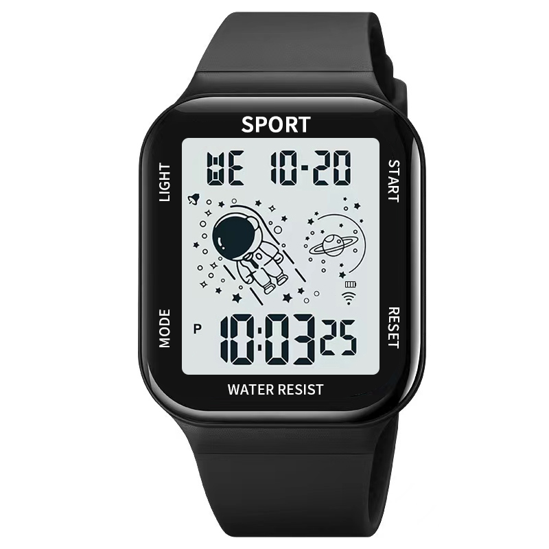 นาฬิกาหน้าจอสัมผัส Led Spaceman กีฬาอินเทรนด์ All-Match Luminous Multi-Function Ele