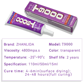 กาวติดโทรศัพท์มือถือ ซุปเปอร์กลู T9000 เกาหลี กาวพิเศษสําหรับอิเล็กทรอนิกส์ ผลิตภัณฑ์กล้องบํารุงรักษา 15/50/110 มล. กาวใส