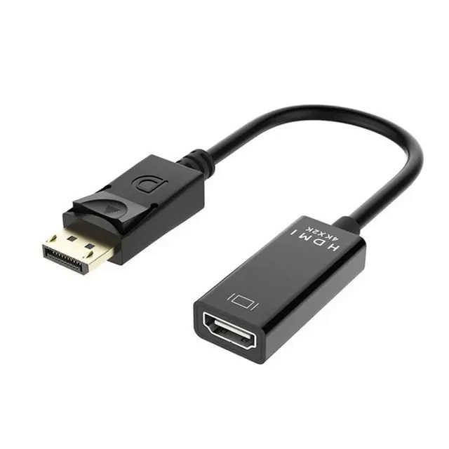 4k DP เป็น HDMI อะแดปเตอร์แปลงพอร์ตจอแสดงผลชาย DP ถึงหญิง HD TV อะแดปเตอร์สายเคเบิลวิดีโอเสียงสําหรับ PC TV
