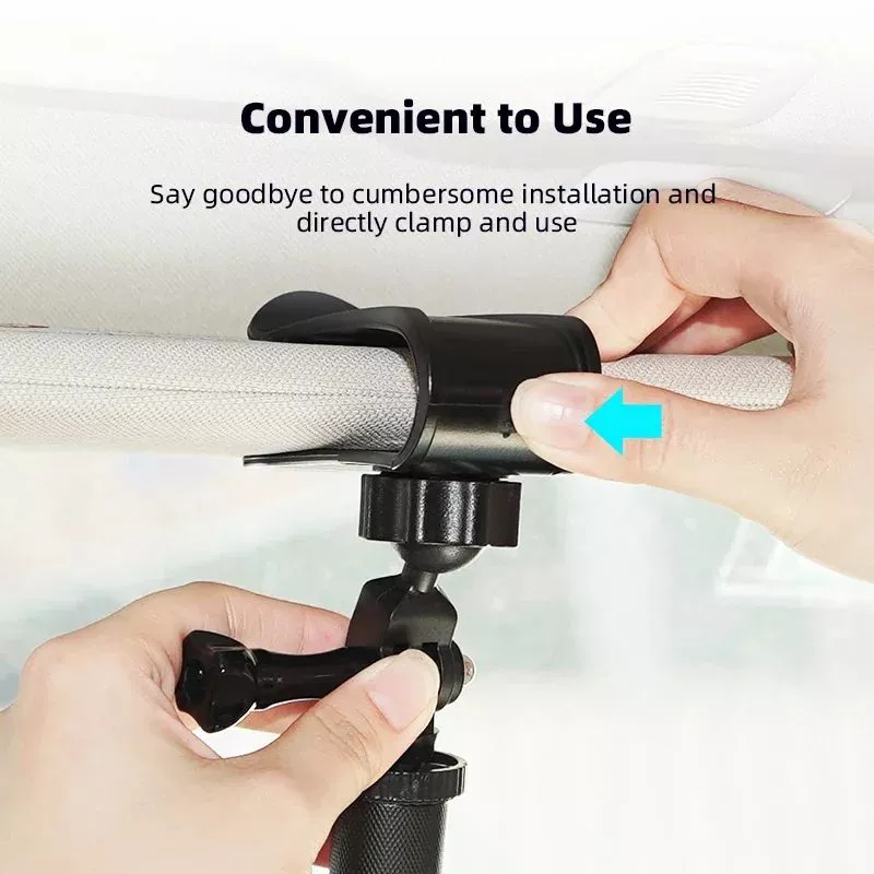 Quick Clip Mount Universal Ball J Hook สําหรับ Insta360 อุปกรณ์เสริม GO3 รถ Sunshade Holder 360 องศากีฬากล้องคลิปสําหรับ GoPro Insta360 SJCAM DJI อุปกรณ์เสริม thumbnail 8