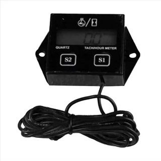 มาตรวัดรอบเครื่องยนต์แก๊สโซลีนกันน้ำสำหรับมอเตอร์ไซค์ จอ Lcd แสดงเวลาในการทำงานเมตรแทคช์ 2/4 จังหวะ