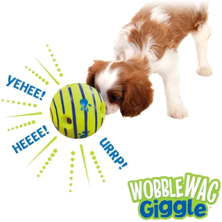 Wobble Wag Giggle ของเล่นสุนัขแบบโต้ตอบสนุก Giggle เสียงเมื่อรีดหรือเขย่าสัตว์เลี้ยงรู้ดี สุนัขทุกวัย เล่นในร่ม/กลางแจ้ง