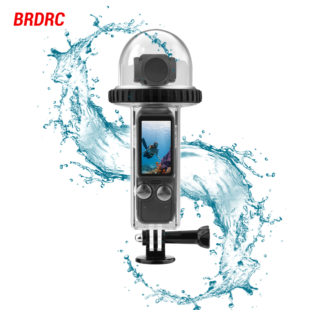 New New BRDRC กล่องกันน้ำ 40M สำหรับ DJI Osmo Pocket 3 เปลือกป้องกันที่อยู่อาศัยการดำน้ำ อุปกรณ์เสริมการถ่ายภาพ