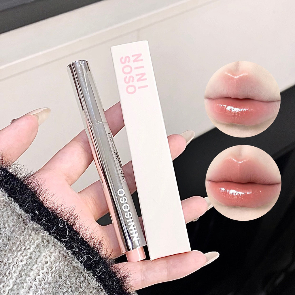 Ninisoo Water Glossy Toot ลิปสติก Mirror Moisturizing Whitening Brightening Complexion ติดทนนานสดชื่น Moisturizing สี Rendering All-Match ทุกวัน
