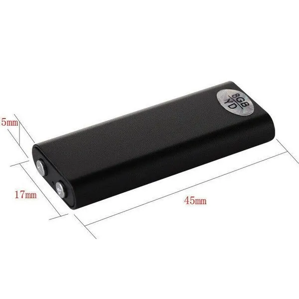 เครื่องบันทึกเสียงมืออาชีพ 8GB เสียงดิจิตอล Mini Dictaphone