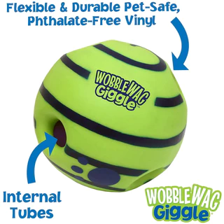 Wobble Wag Giggle ของเล่นสุนัขแบบโต้ตอบสนุก Giggle เสียงเมื่อรีดหรือเขย่าสัตว์เลี้ยงรู้ดี สุนัขทุกวัย เล่นในร่ม/กลางแจ้ง