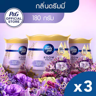 Ambi pur แอมบิเพอร์ เจล เฟรช Premium Parfum ดรีมมี่ 180 กรัม x3