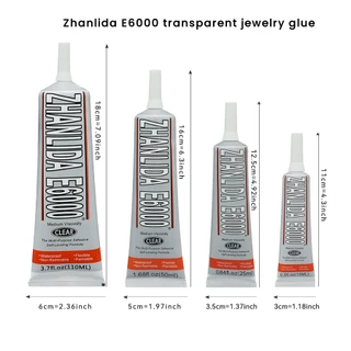 E6000 Super กาว Zhanlida 25/50/110ML โปร่งใสเครื่องประดับตกแต่งกาวกาว Sticky เจาะ Rhinestone สําหรับ Bonding & DIY