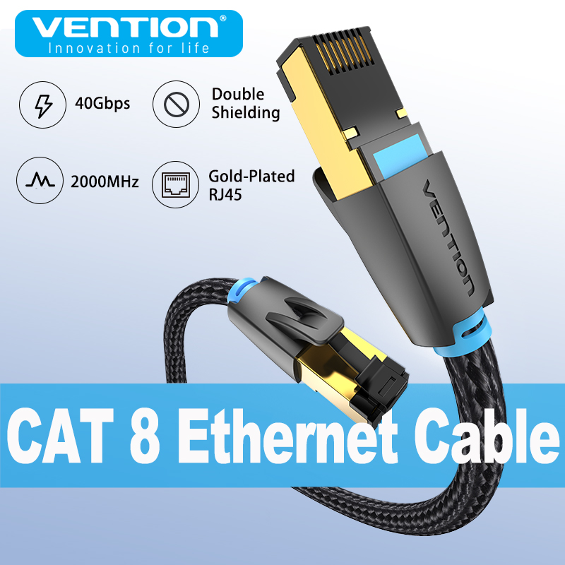 Vention สายแลน CAT8 ความเร็วสูง 2000MHz สําหรับ PC โมเด็ม เราเตอร์ แล็ปท็อป