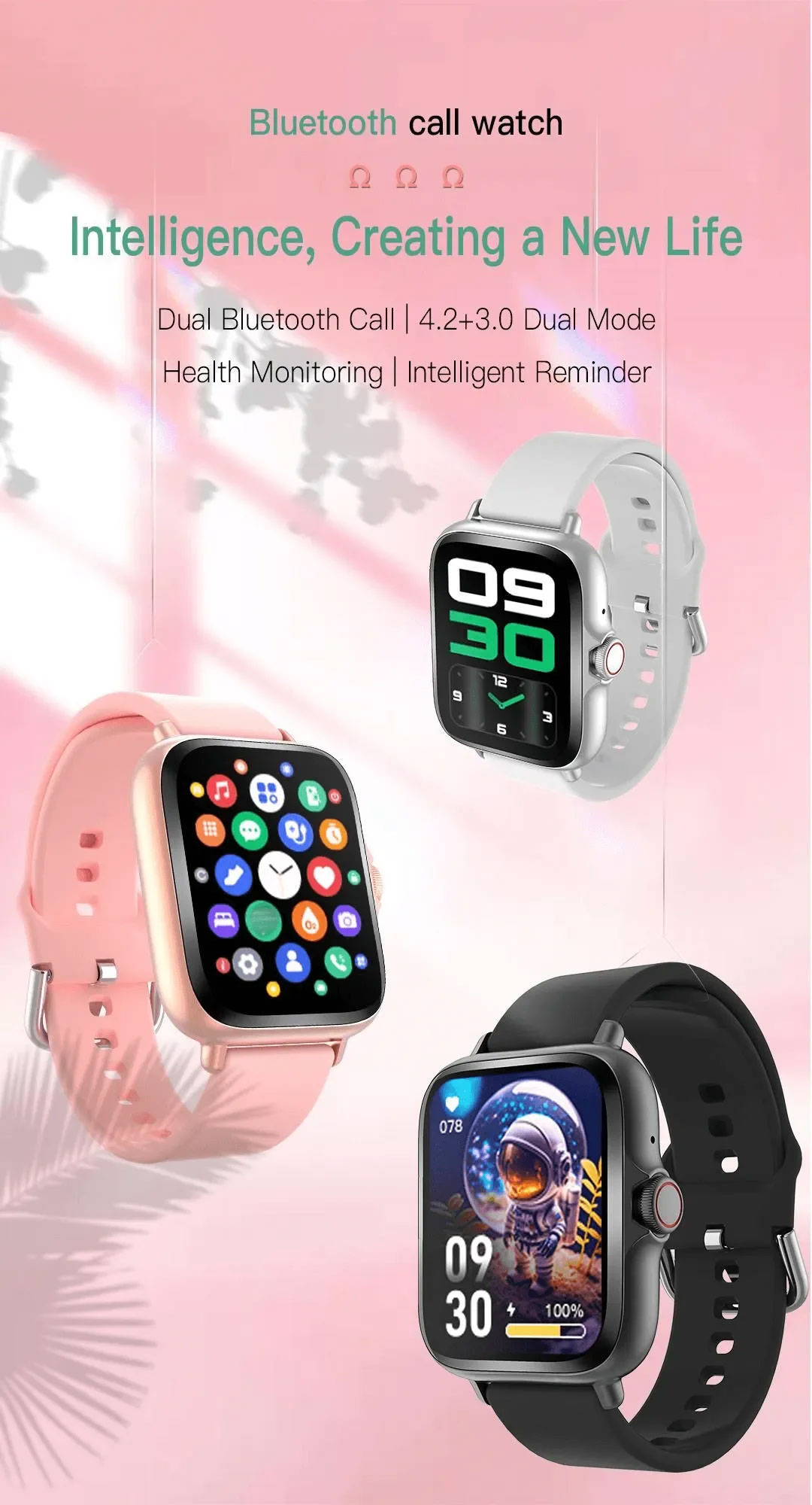 นาฬิกาอัจฉริยะ Xiaomi รุ่นใหม่ หน้าจออินฟินิตขนาด 2.01 นิ้ว โทรบลูทูธ ตรวจวัดออกซิเจนในเลือด/ความดัน นาฬิกาสำหรับผู้หญิงและผู้ชาย - รูปที่ 2