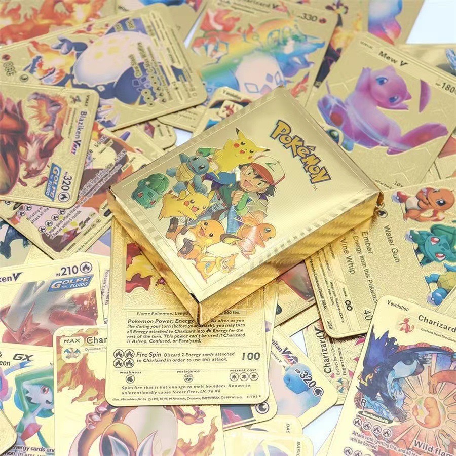 55 ชิ้นภาษาอังกฤษ Pokemon Gold และ Silver สีดําการ์ดเกมรูปแบบการต่อสู้เล่น Trading Card Collection เด็กของขวัญ