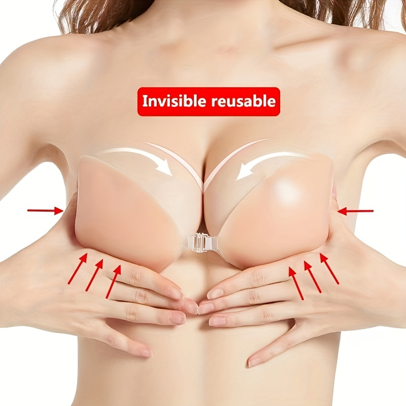 บรากาว บราซิลิโคนที่มองไม่เห็น Push Up Sticky Bra เกาะอกสตรี Bras ภาพถ่ายงานแต่งงานชุดชั้นใน