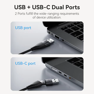 อะแดปเตอร์ HDMI Vention USB-C USB เป็น HDMI 1080P@60Hz สำหรับ MacBook Pro iPad แล็ปท็อป