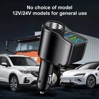 อะแดปเตอร์ชาร์จในรถยนต์ 3 พอร์ต ชาร์จเร็ว Pd Qc30 Usb C สำหรับ Iphone และ Samsung
