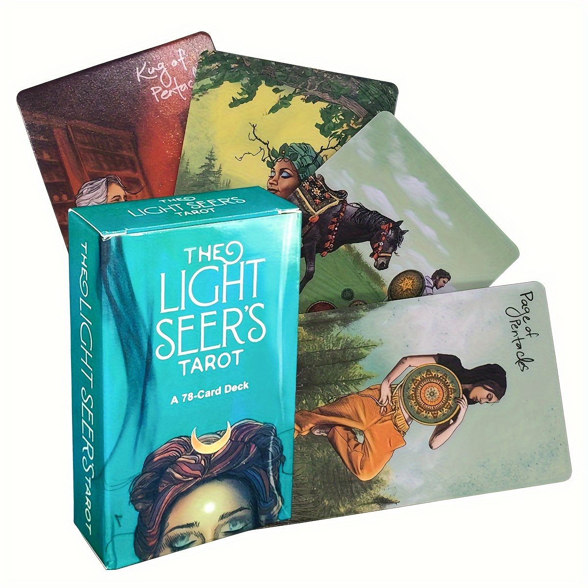 Light Seers Tarot Card Deck 78 ชิ้นลึกลับทํานายตํานานธรรมชาติสัญลักษณ์ Astrology Oracle การ์ดสําหรับ
