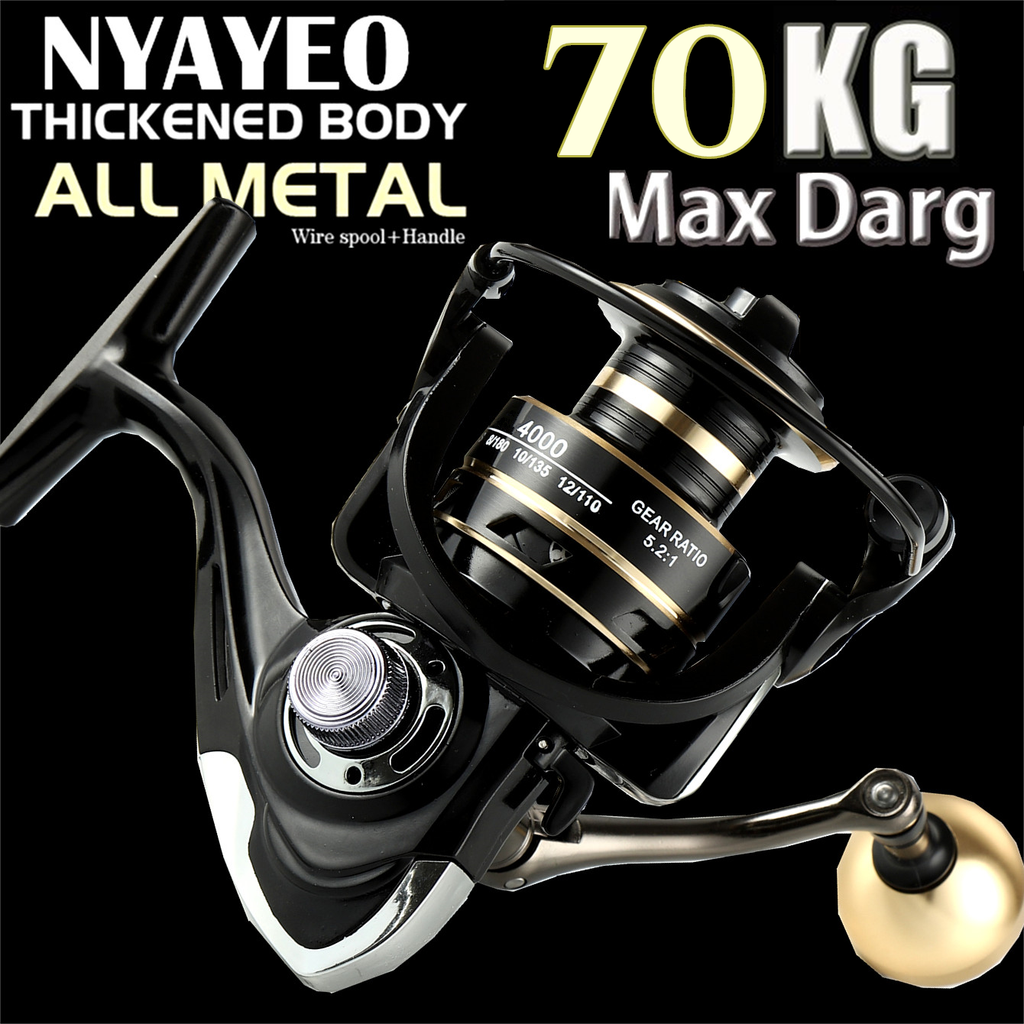 Nyayeo รอกตกปลา 70 กก. ลากสูงสุด 17 17BB Murah รอกตกปลา 6000 รอกตกปลา รอกโลหะ
