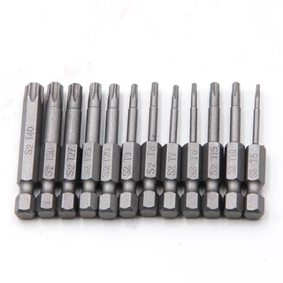 หนึ่งชุด Hollow Star Drive Bit ชุด, 11-12 ชิ้น T5-T40 ผู้ถือแม่เหล็ก Bits ความยาว 50-100 มม.สําหรับอุปกรณ์ซ่อม