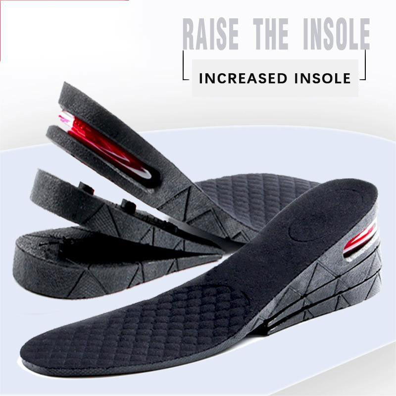 1 คู่ Unisex Taller Insoles 3-9 ซม.ความสูงตัวแปรพื้นรองเท้าเพิ่มความสูง Insoles Air Cushion ลิฟท์พื้นรองเท้ายกชุด
