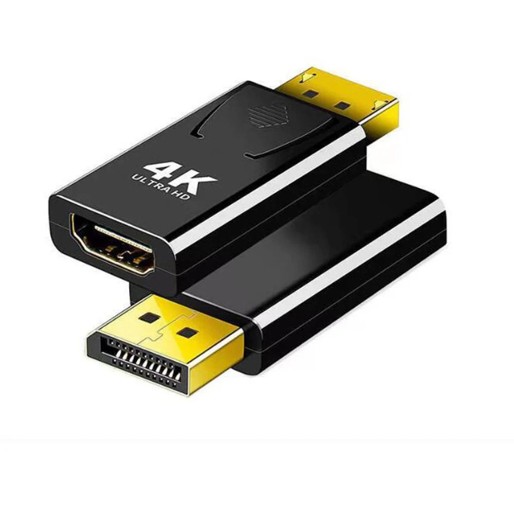 ตัวแปลง HDMI เป็น DP ชายกับหญิงพอร์ตจอแสดงผล 4K เป็นอะแดปเตอร์ที่รองรับ HDMI วิดีโอเสียงสาย HD สําหรับ PC TV แล็ปท็อปโปรเจคเตอร์