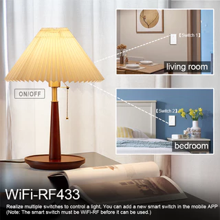 สวิตช์อัจฉริยะทํางานร่วมกับ Tuya WiFi US สวิตช์ไฟสัมผัสอัจฉริยะ 1/2/3/4 Gang ปุ่มผนังบ้านสําหรับชีวิตทํางานร่วมกับ Alexa