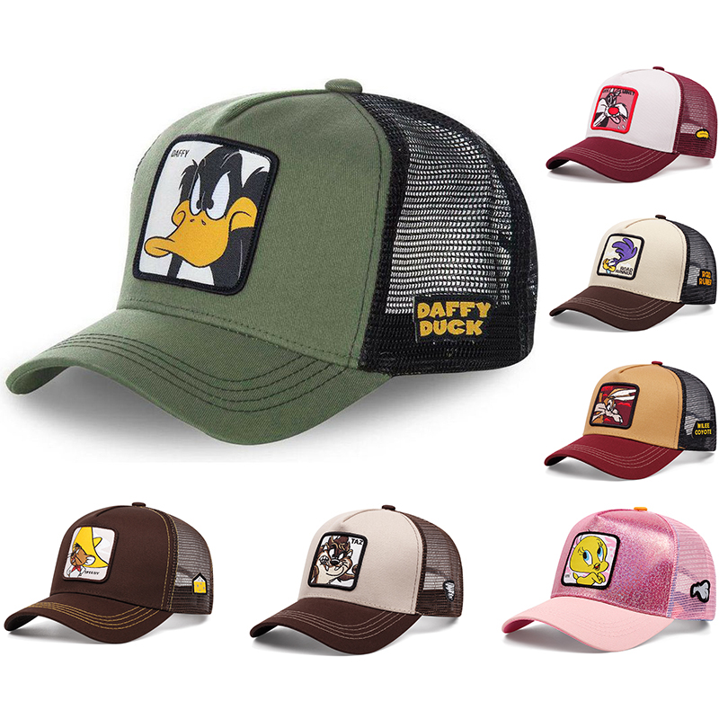 Looney Tunes การ์ตูนเบสบอลหมวก casual shade หมวกตาข่าย Bugs Bunny TAZ daffy HAT