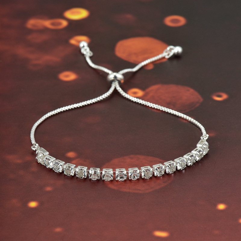 Micro-inlaid Diamond Claw Chain แฟชั่น Simple Shrink กิจกรรมสร้อยข้อมือปรับขนาดสร้อยข้อมือ Unisex