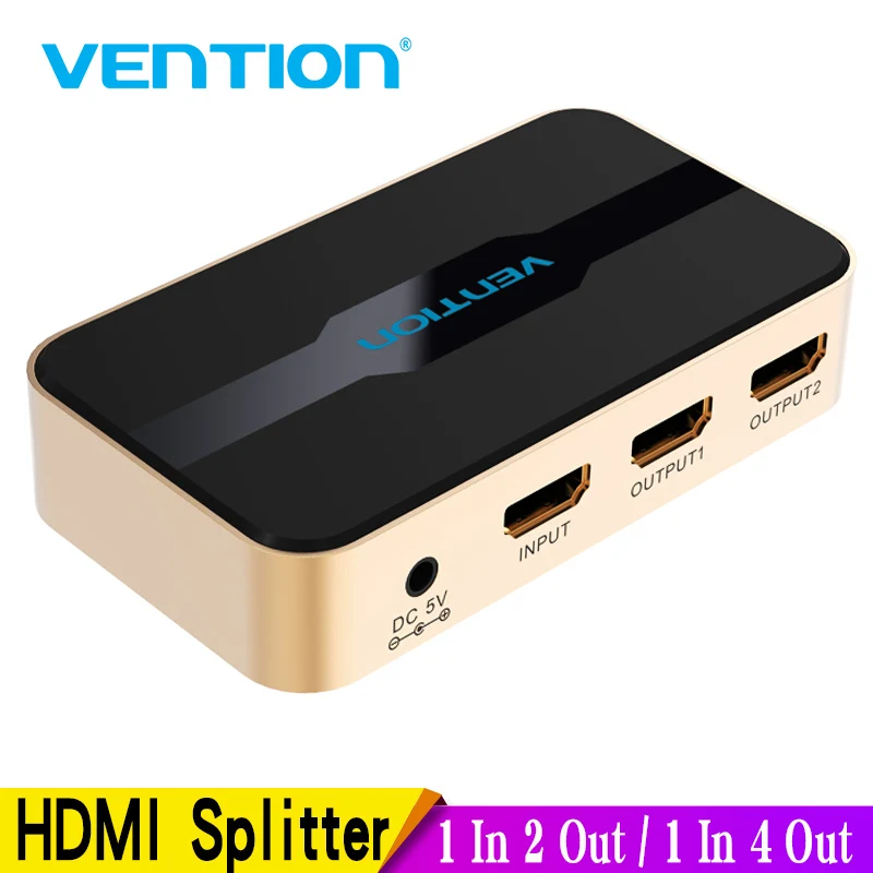 Vention HDMI Splitter 1 In 4 Out Adapter 4K 30Hz HDMI 2.0 1x4 1x2 Switcher พร้อมแหล่งจ่ายไฟสําหรับ T