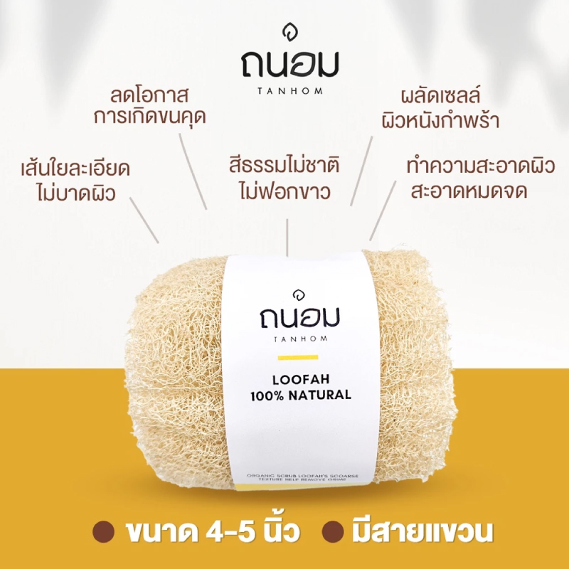 [Gift] ใยบวบขนาด 4 นิ้ว หรือ 10-12 เซน ใยบวบขัดผิว ใยบวบอาบน้ำ ใยบวบขัดตัว(สินค้าสมนาคุณงดจำหน่าย)