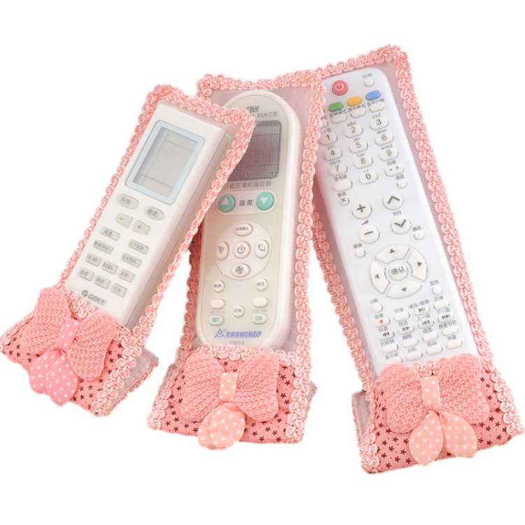 24*8.5 ซม.22*8 ซม.18.5*8 ซม.ลูกไม้เครื่องปรับอากาศ/ทีวีรีโมทคอนโทรลป้องกันป้องกันฝุ่นแฟชั่นน่ารักกระเป๋า