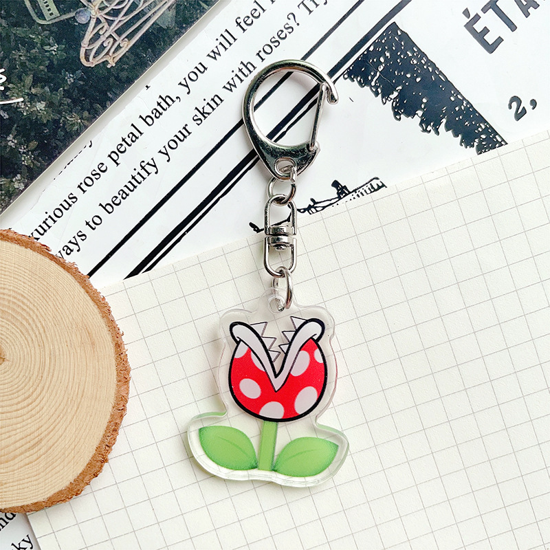 1 ชิ้น Super Mario เกม Merchandise จี้อะคริลิคพวงกุญแจสามารถใช้สําหรับคู่กระเป๋าจี้ Key Chain ของขวัญที่ระลึก