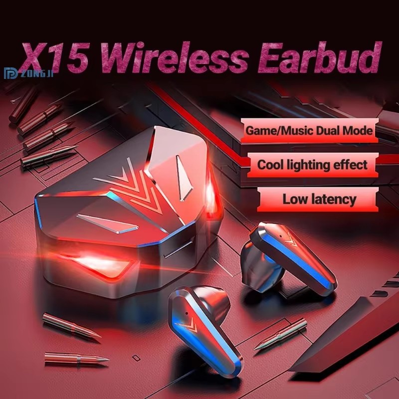 X15 TWS หูฟังสําหรับเล่นเกมหูฟังไร้สายบลูทูธพร้อมไมโครโฟนเสียงเบสตําแหน่งเสียง 9D สเตอริโอเพลง HiFi ชุดหูฟังสําหรับ Gamer
