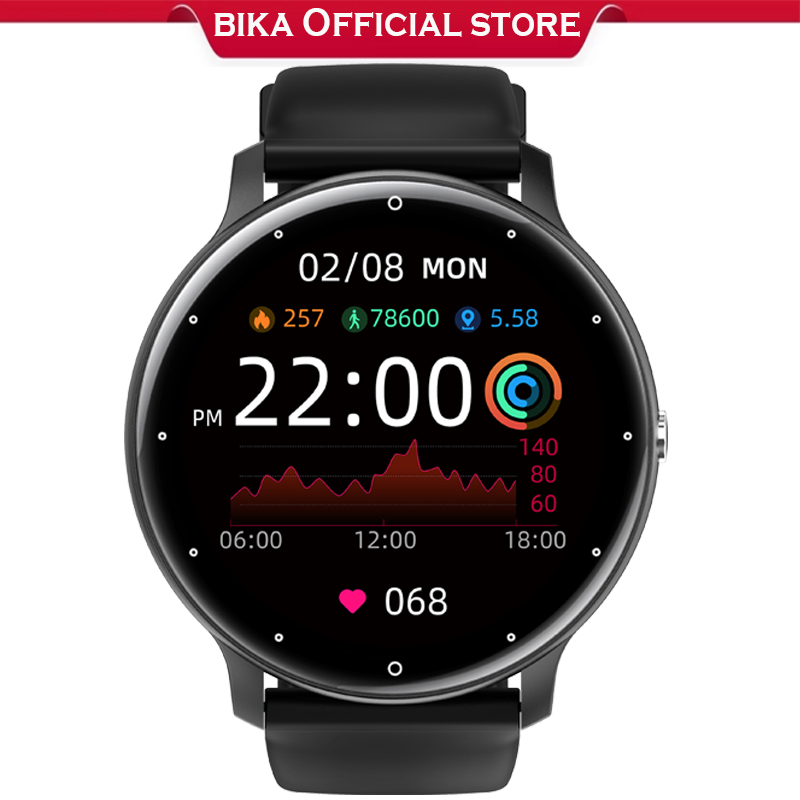 Bika 2024 ใหม่สมาร์ทนาฬิกา IP67 กันน้ําบลูทูธผู้ชายผู้หญิงหน้าจอสัมผัสกีฬานาฬิกาออกกําลังกายสําหรับ Android IOS Smartwatch ผู้ชาย