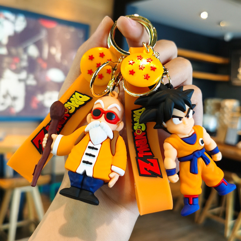 1 ชิ้นรุ่นที่สอง Dragon Ball Super Saiyan Son Goku พวงกุญแจจี้สร้างสรรค์อะนิเมะประณีตรถกระเป๋า Key Chain จี้