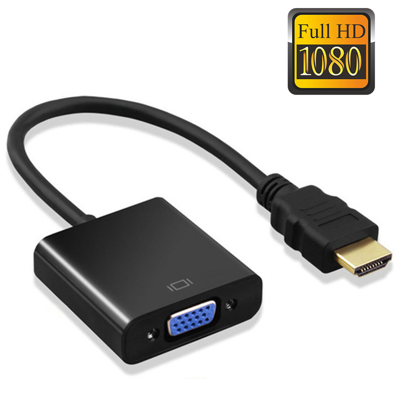 Hd 1080P HDMI เข้ากันได้กับอะแดปเตอร์ VGA ดิจิตอล Analog HDMI ชายหญิง VGA Cable Converter สําหรับ PC แล็ปท็อปแท็บเล็ต