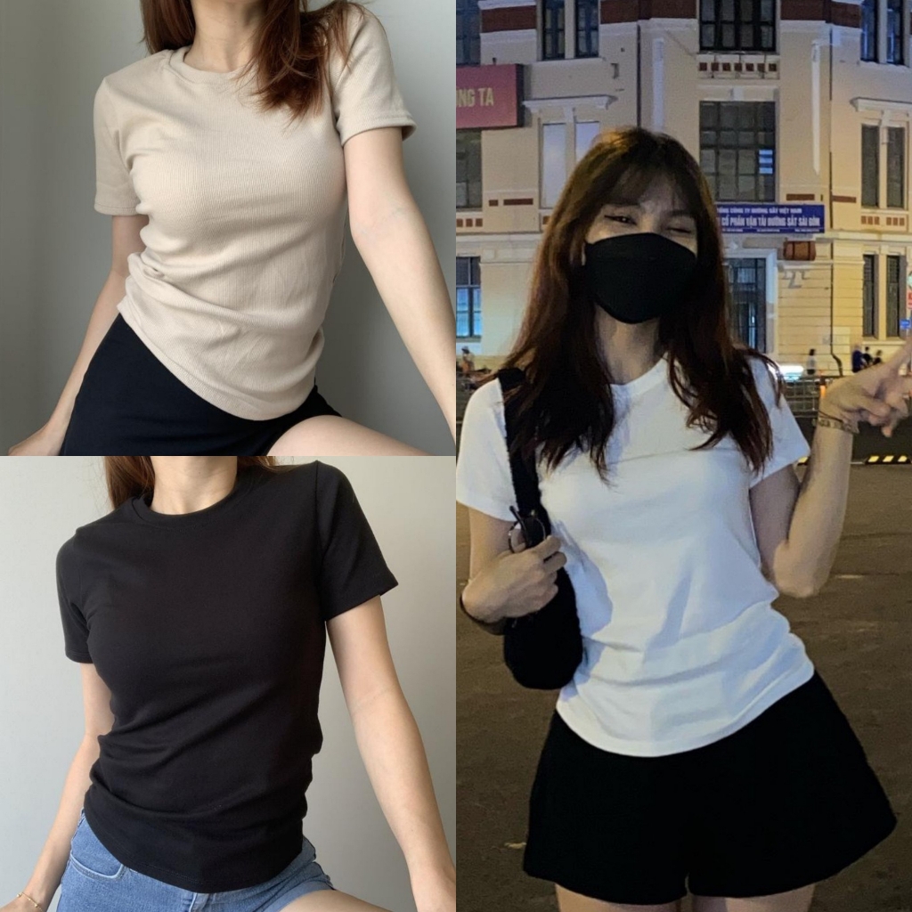 แฟชั่น All-Match สีทึบ Bottoming ผู้หญิงฤดูร้อนสไตล์ใหม่ Pure Desire สไตล์ Slim-fit Slimmer ดูอินเทรนด์ใน