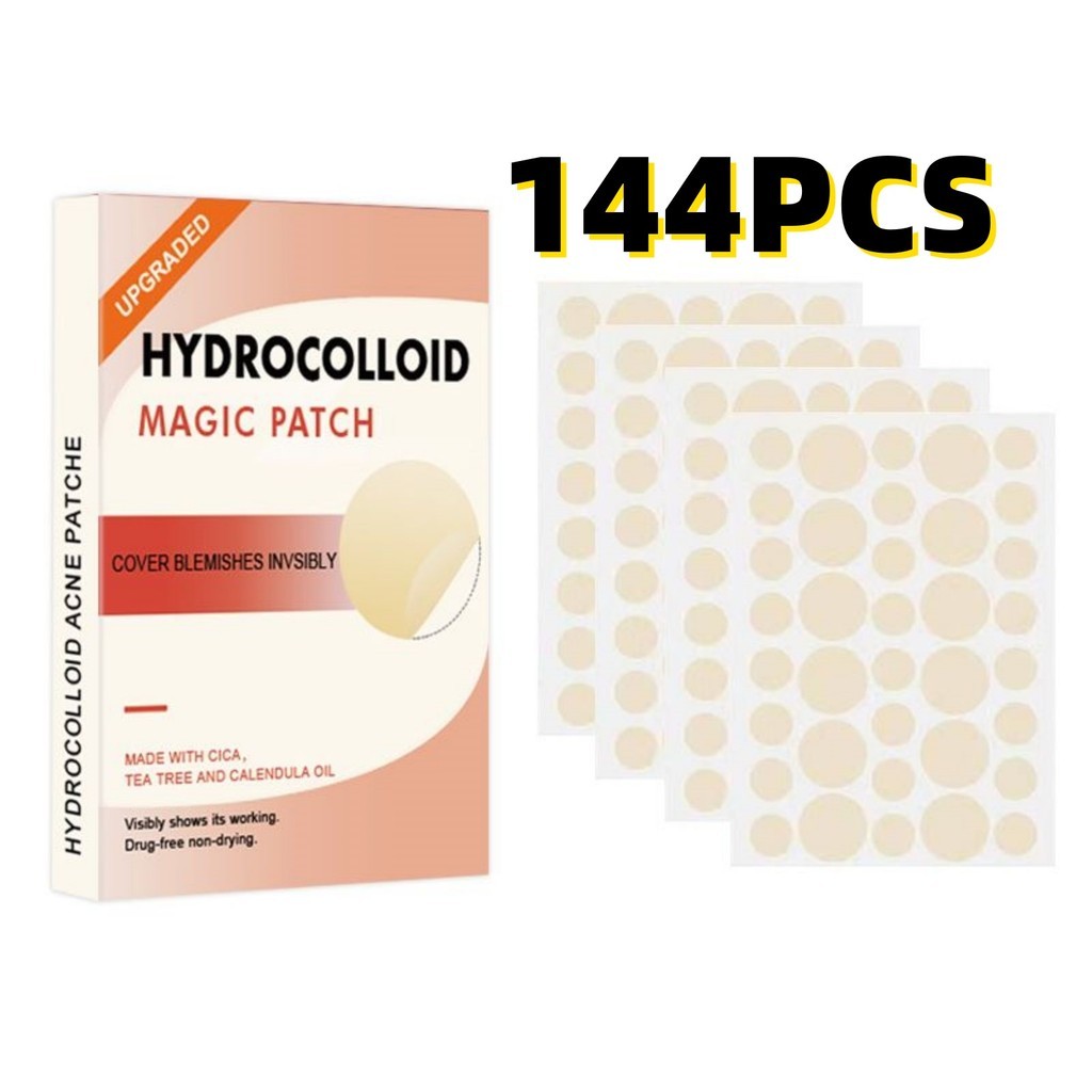 Hydrogel Acne Patch 144PCS Skin Tone Acne Patch ลบสิวสิวลบสิวที่มองไม่เห็นสิวรอยสิว Blemishes