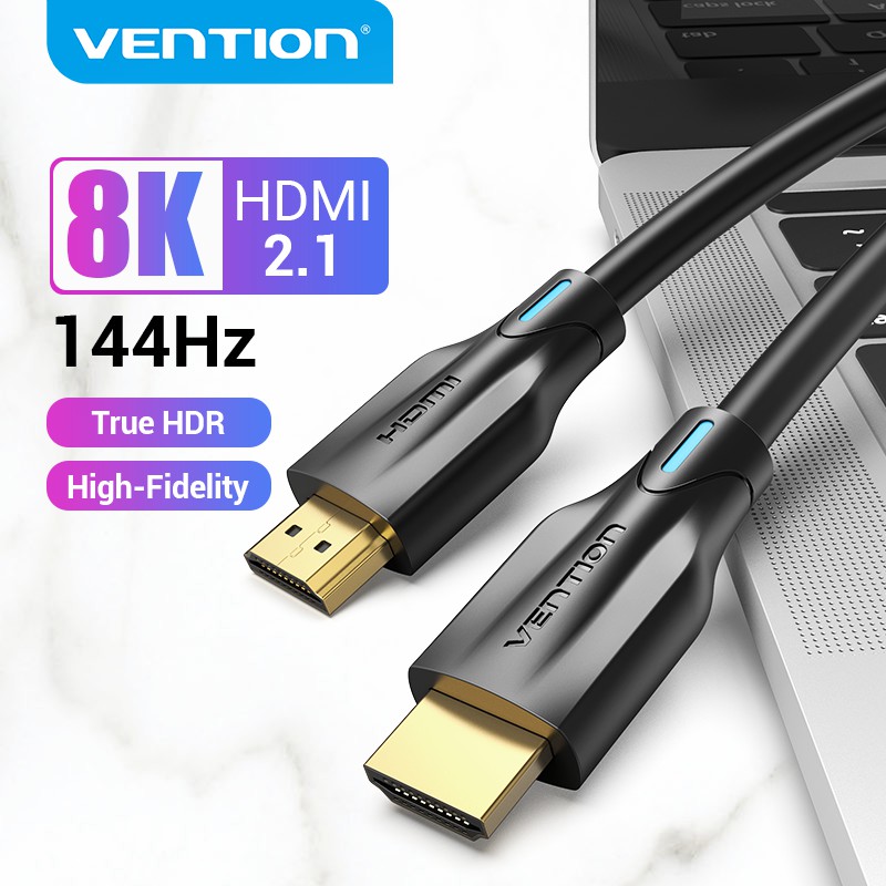 VENTION ส่งไวจากไทย สายเคเบิ้ล HDMI 2.1 4K 120Hz ความเร็วสูง 48Gbps สําหรับ PS4 TV Switch 8K 60Hz Cable HDMI: 5m