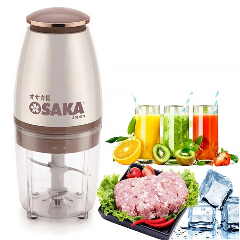 750ml มัลติฟังก์ชั่เครื่องบดเนื้อไฟฟ้า Mincer อาหารเครื่องบดอาหารเครื่องปั่นเครื่องบดเนื้อ