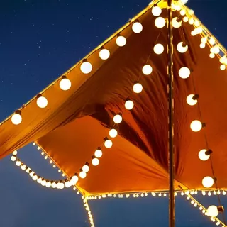 ไฟเชอรี่ LED 15 เมตร 100 ดวง สีวอร์มไวท์ ตกแต่งห้อง แคมป์ปิ้ง งานเทศกาล