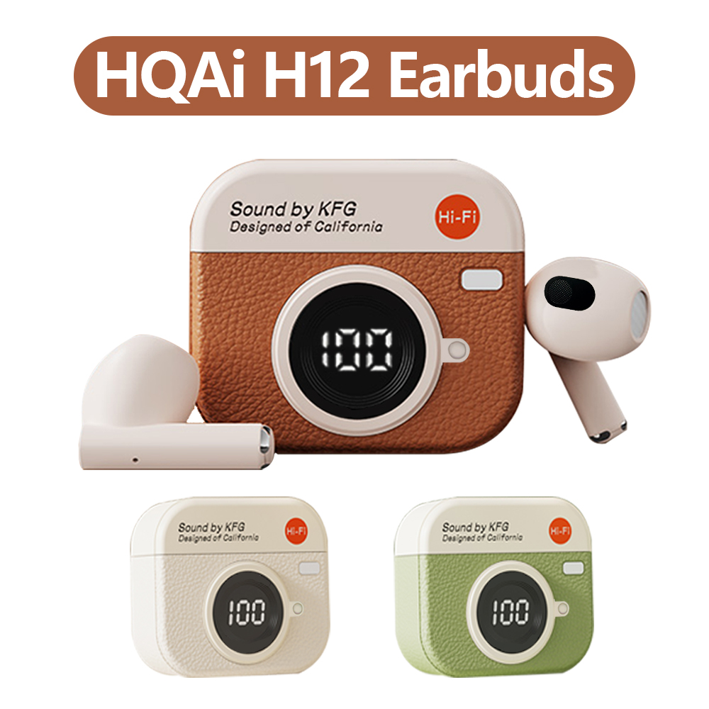 Hqai H12 หูฟังหูฟังกันน้ํา Touch Conter Noise Cancelling หูฟังเสียงไฮไฟเสียงสเตอริโอ