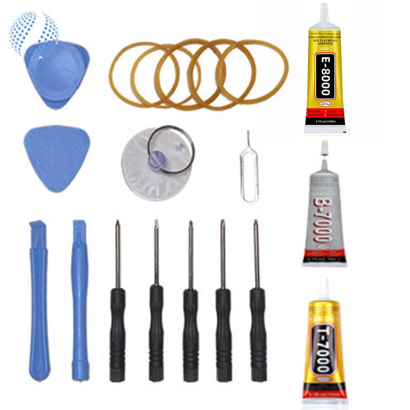 B7000 E8000 T7000 ชุดกาวกาวที่แข็งแกร่ง 3ml-110ml พร้อมเครื่องมือ DIY 11 ชิ้นสําหรับสติกเกอร์มือถือ