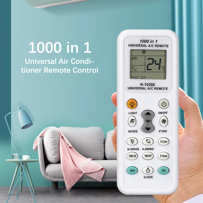 Universal Remote Aircond Universal Control เครื่องปรับอากาศ One Click Mainstream จอแสดงผล LCD 1000 I
