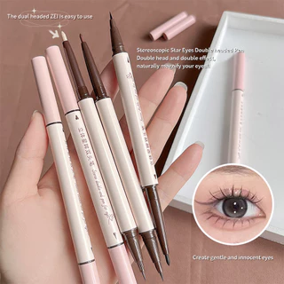 MAXFINE Double-Ended Multi-Purpose Eyeliner ปากกาสําหรับ Smooth,กันน้ํา,ยาวนานแต่งหน้าผลของขวัญวาเลนไทน์