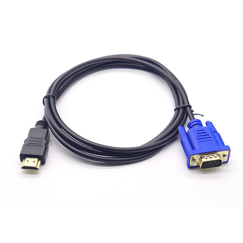 สายเคเบิลอะแดปเตอร์ HDMI เป็น VGA ตัวแปลงวิดีโอ HD สายเคเบิลอะแดปเตอร์วิดีโอความละเอียดสูง