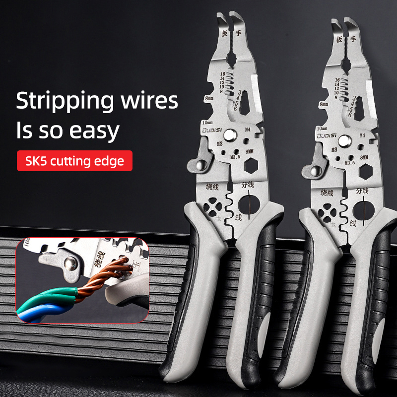 20 in 1 Multi-Function คีมช่างไฟฟ้า Wire Strippers Terminal Crimping คีมพร้อมประแจ