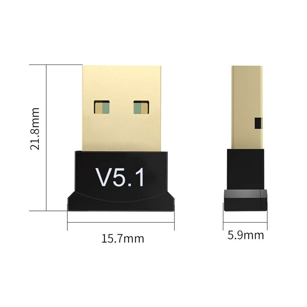 USB B luetooth 5.1 ตัวรับสัญญาณอะแดปเตอร์ Bluetooth Dongle ไร้สาย USB สําหรับคอมพิวเตอร์พีซีแล็ปท็อป