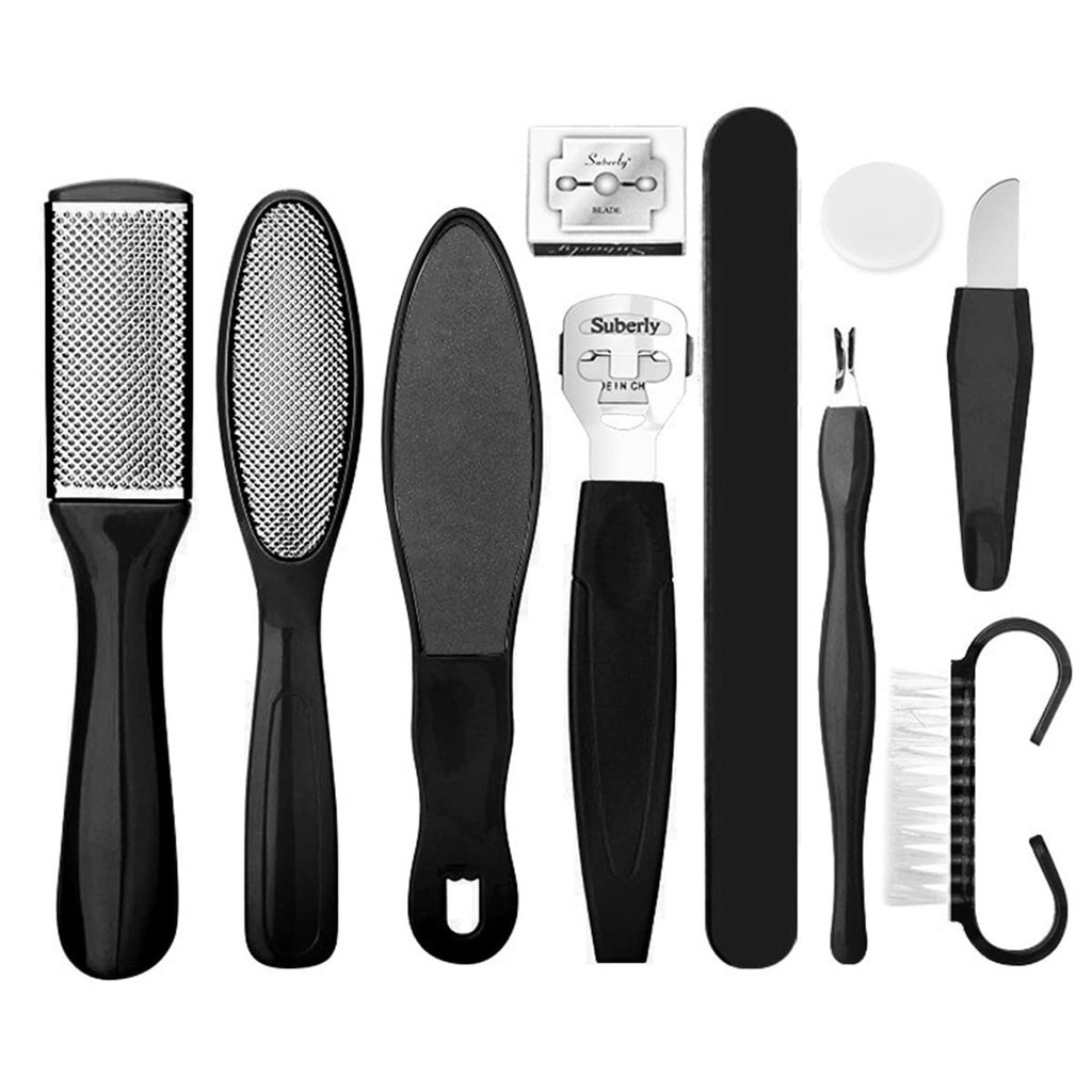 Professional 10 in 1 Pedicure Foot Spa ชุดสแตนเลส Foot Care Kit Dead Skin Remover สําหรับฟุต
