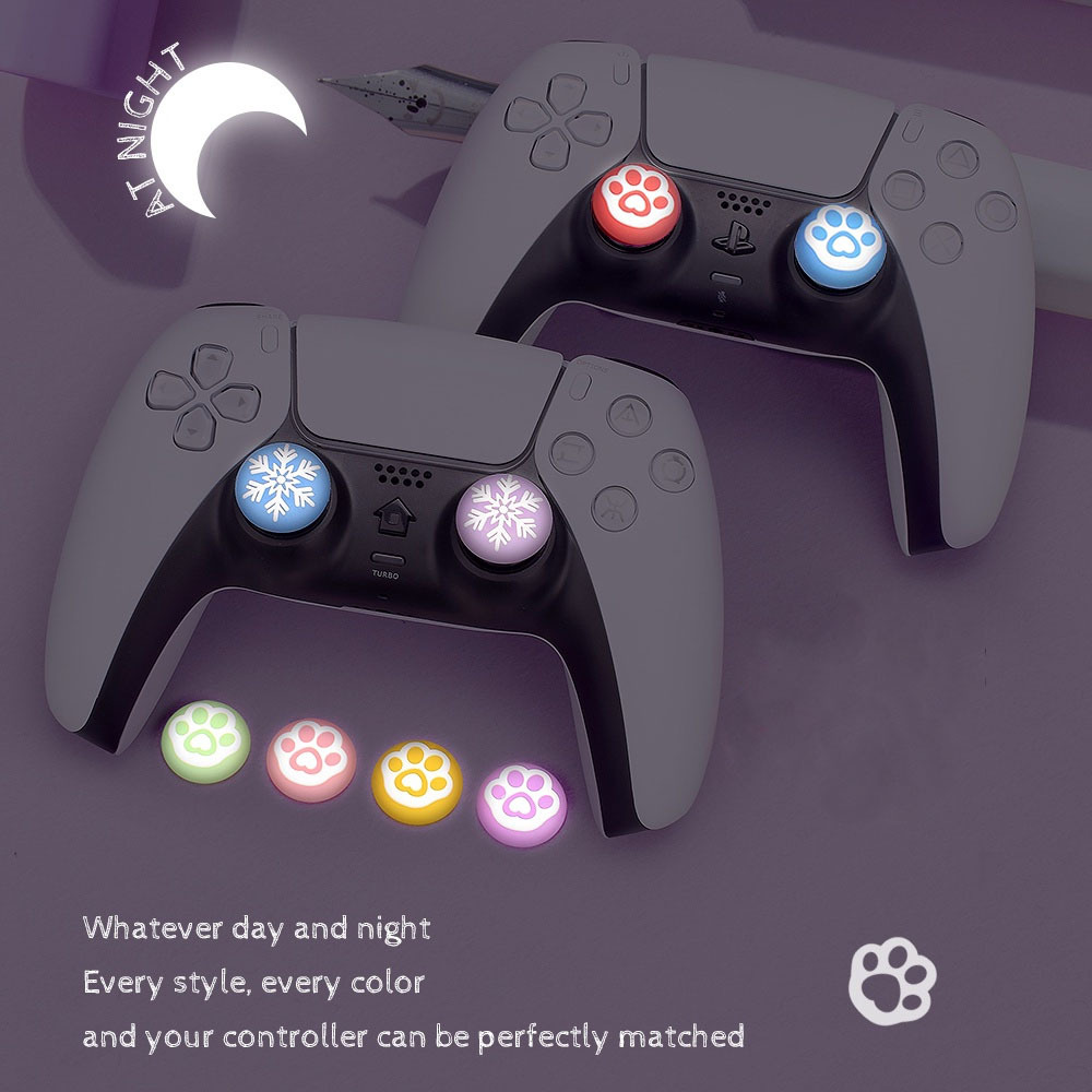 Luminous Thumb Stick Grip Cap สําหรับ PS5 /PS5 Slim PS4 PS3 / Switch Pro / Xbox Controller จอยสติ๊กฝาครอบ Thumbstick กรณี