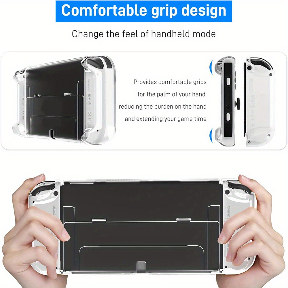 Dockable PC Clear Hard Case สําหรับ Nintendo Switch & Switch OLED, เคสป้องกันสําหรับคอนโทรลเลอร์ NS OLED JoyCon