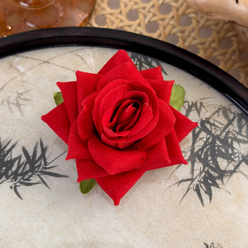 กิ๊บดอกกุหลาบเกาหลี - คลิปปากเป็ดหรูหราสําหรับผู้หญิงเครื่องประดับผมเก๋อเนกประสงค์